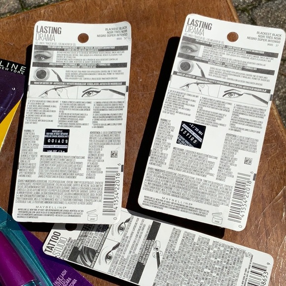 MAYBELLINE 3 MASCARAS AND 3 EYELINERS BUNDLE - Picture 6 of 7